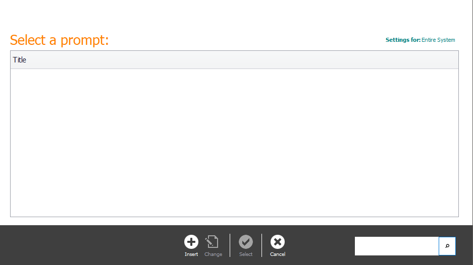 Insert to create a new prompt