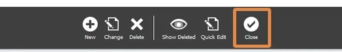 The Users module with Close selected, returning to the Management Console