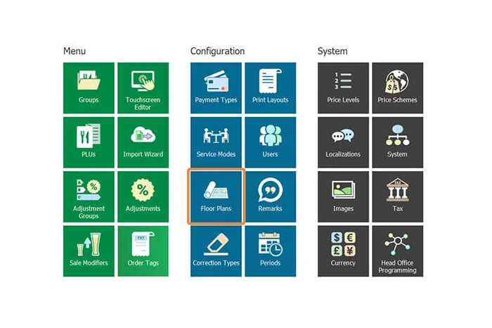 The Management Console with the Floor Plan tile