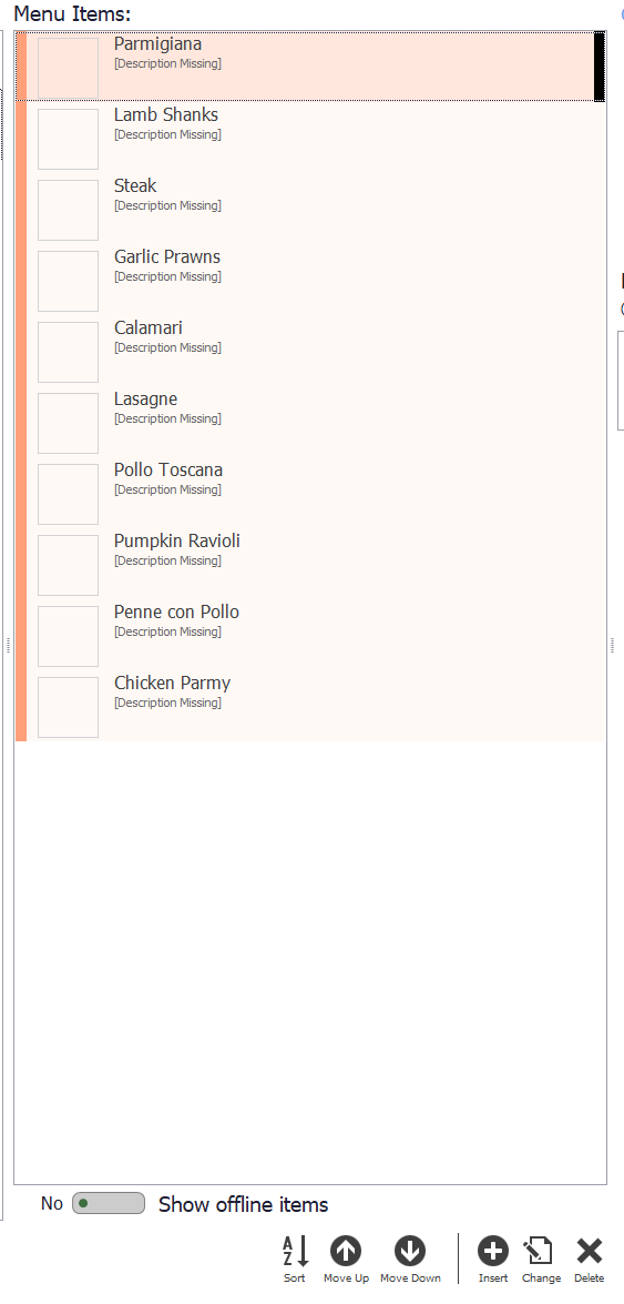 The display group added to the menu, shown in colour