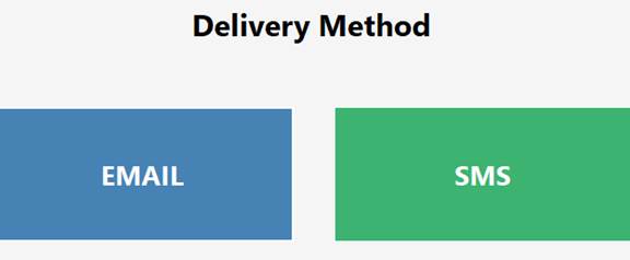 The Email and SMS options after printing