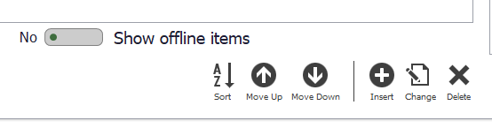 Insert at the bottom of the item section